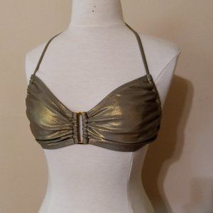 Glitter Gold Swim Top